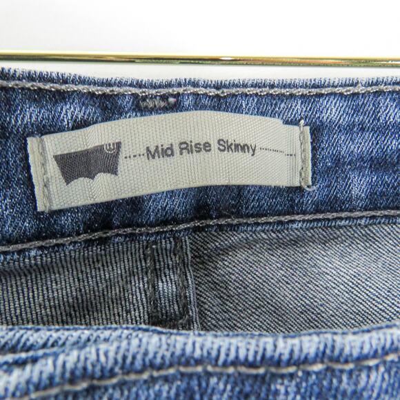 Levi's Mid Rise Skinny Jeans Dark Wash Classic Skinnies Slim Leg 32" Waist - Picture 7 of 11